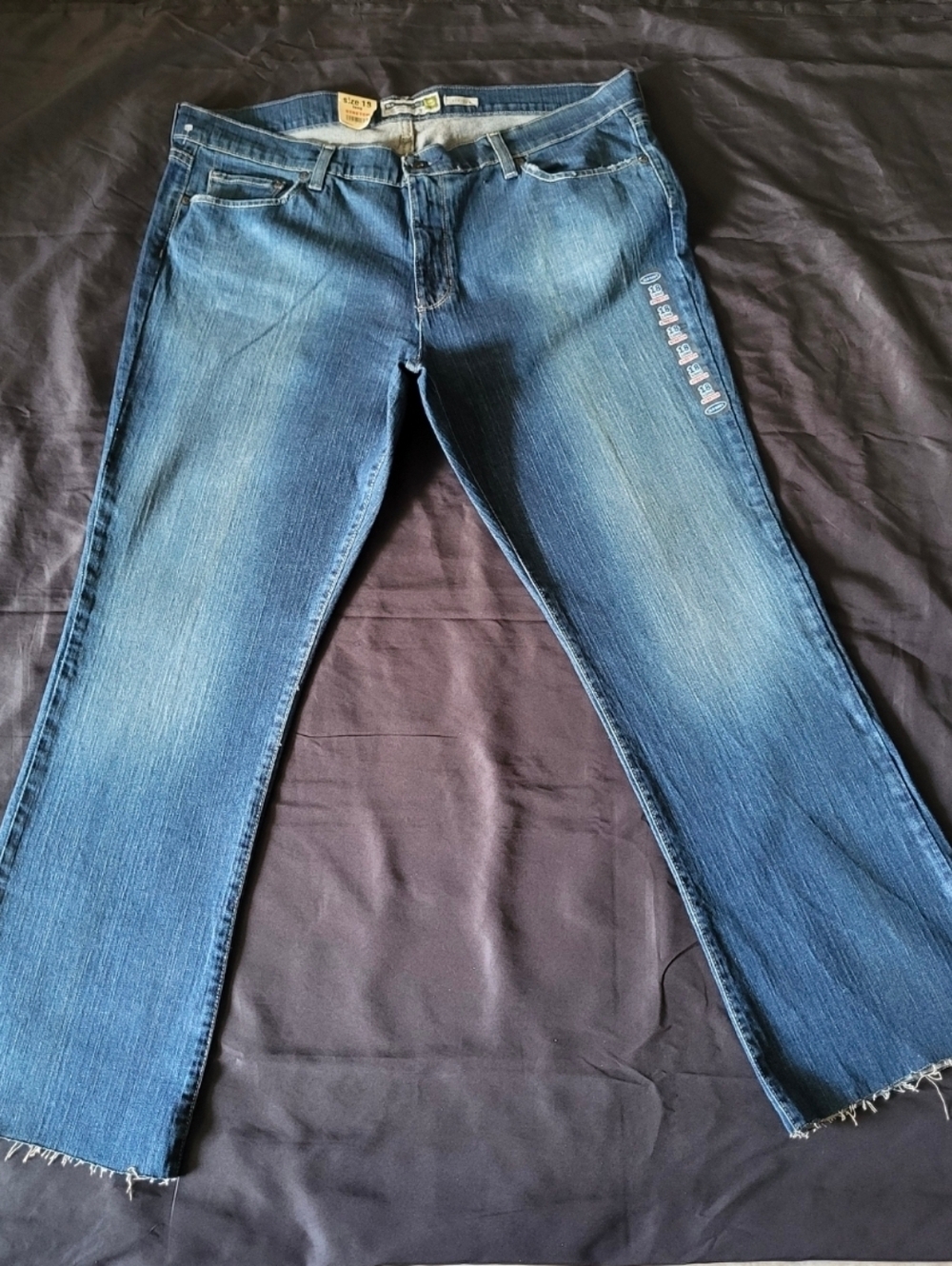 Old Navy Boot-Cut Low Waist Stretch Blue Jeans Women Size 18 Long NWT